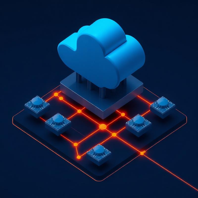 3D isometric cloud infrastructure with data streams